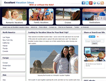Tablet Screenshot of excellent-vacation-ideas.com